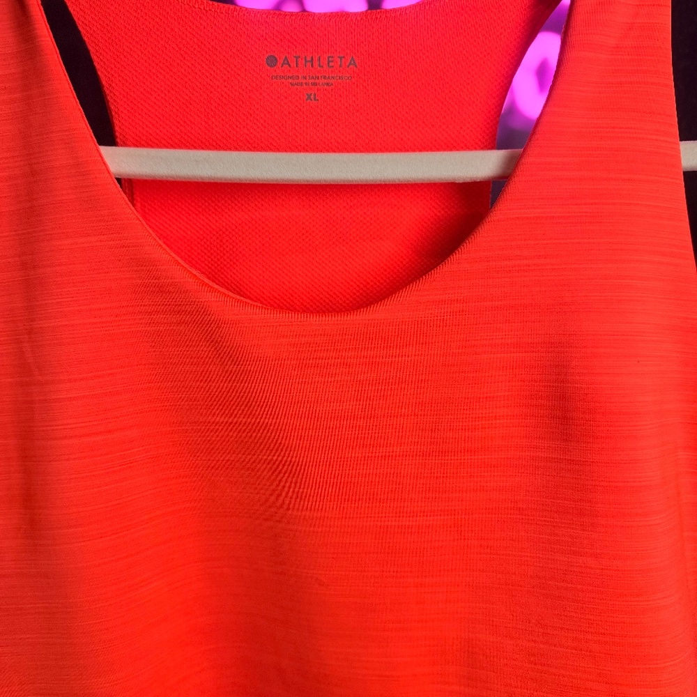 Womens Orange Athleta  sports shirt. - Picture 3 of 3